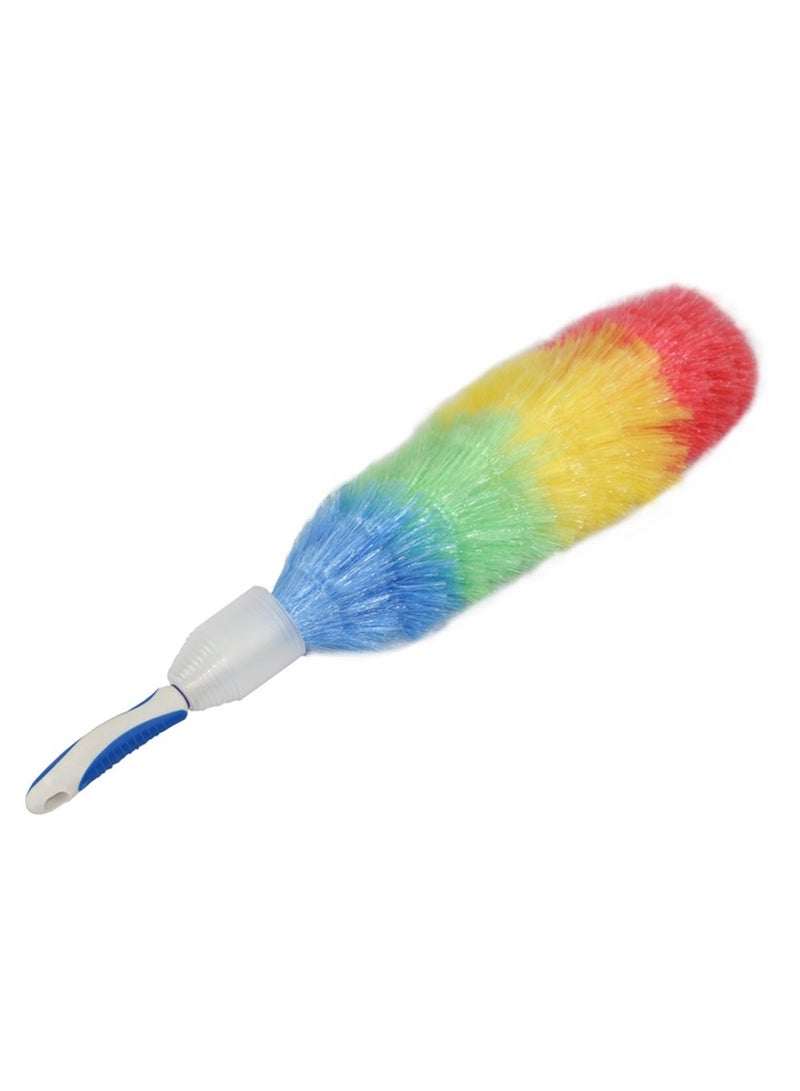 ECLux Feather Duster 62cm Washable Duster with Plastic Protective Shell Retractable and Bendable Duster Color Chicken Dust Removal Household Car Microfiber Duster (Assorted) - Image 2